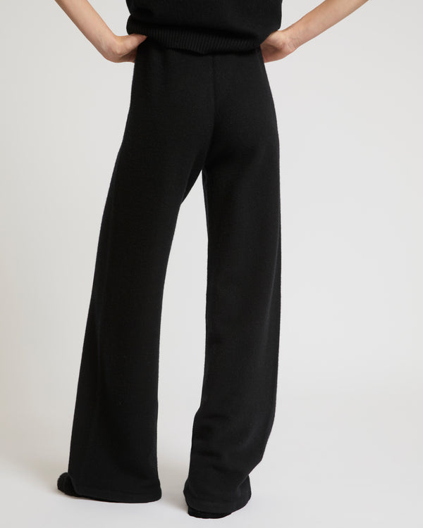 Merino knit wide leg trousers