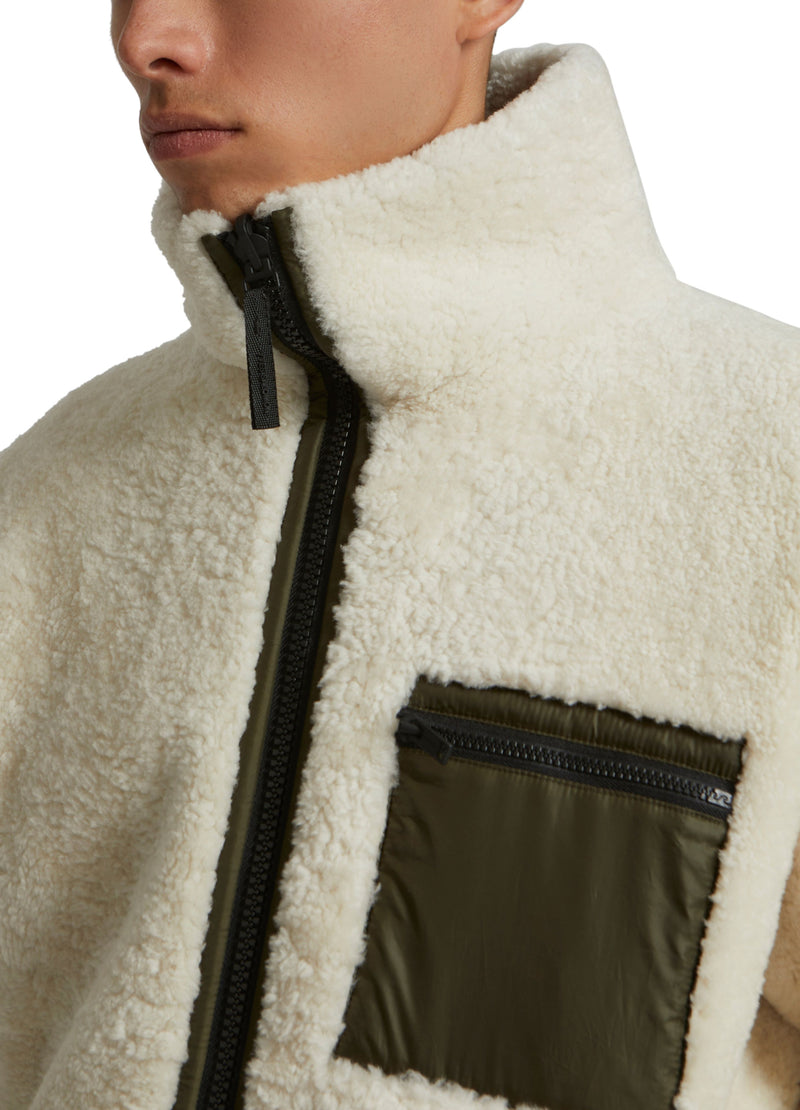 Fleece-style shearling jacket