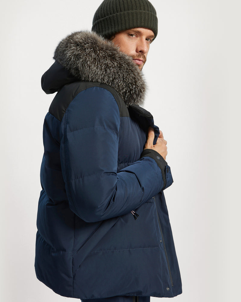 Ski Down Jacket With Fox Fur Trim - YS Mountain