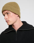 Wool-cashmere knit beanie