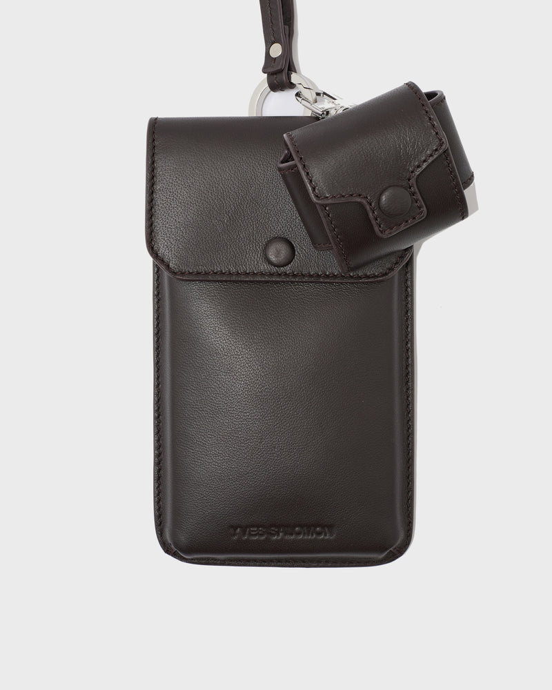 Phone pouch - brown - Yves Salomon