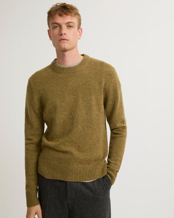 Wool-cashmere knit crew neck jumper