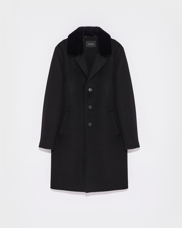 Double-Sided Wool-Cashmere Fabric Coat With Mink Collar-Yves Salomon-Winter sale & boxing day