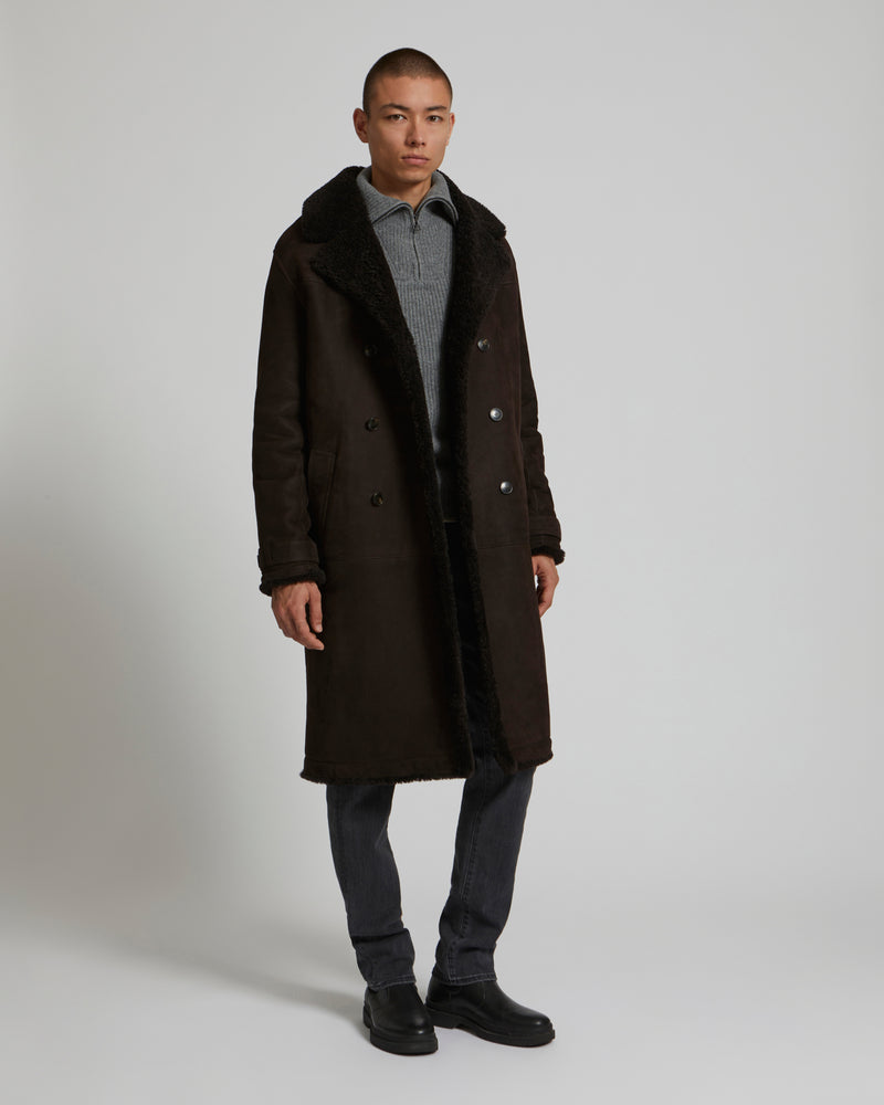 Long shearling jacket-Yves Salomon-Winter sale & boxing day