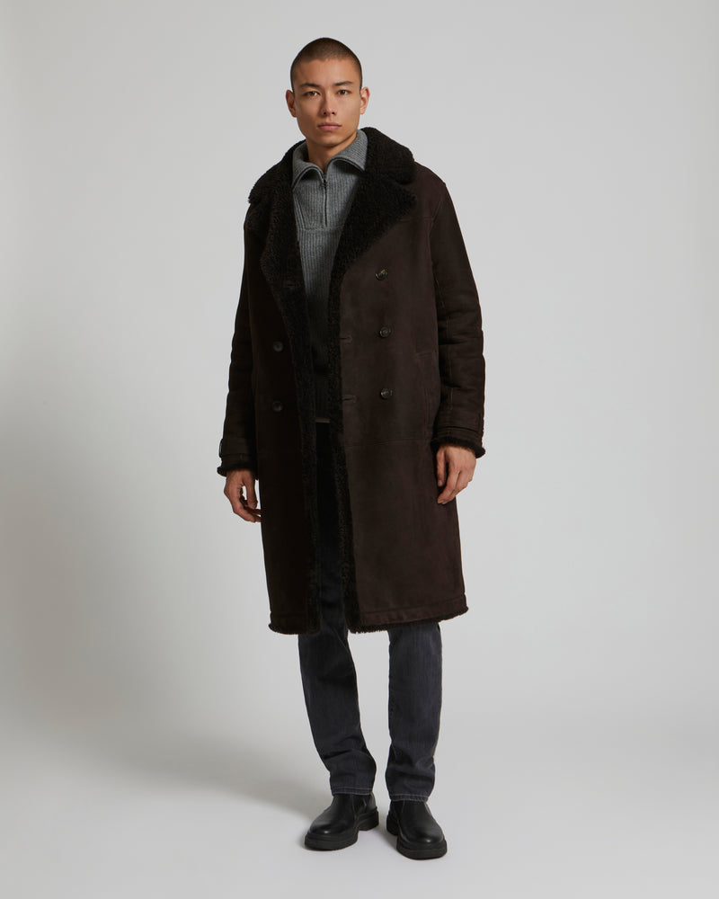 Long shearling jacket-Yves Salomon-Winter sale & boxing day