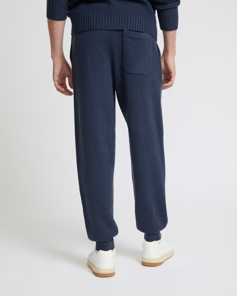 Knit track pants - navy - Yves Salomon