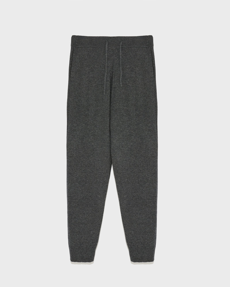 Knit track pants - grey - Yves Salomon