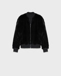 Mink reversible technical fabric varsity jacket