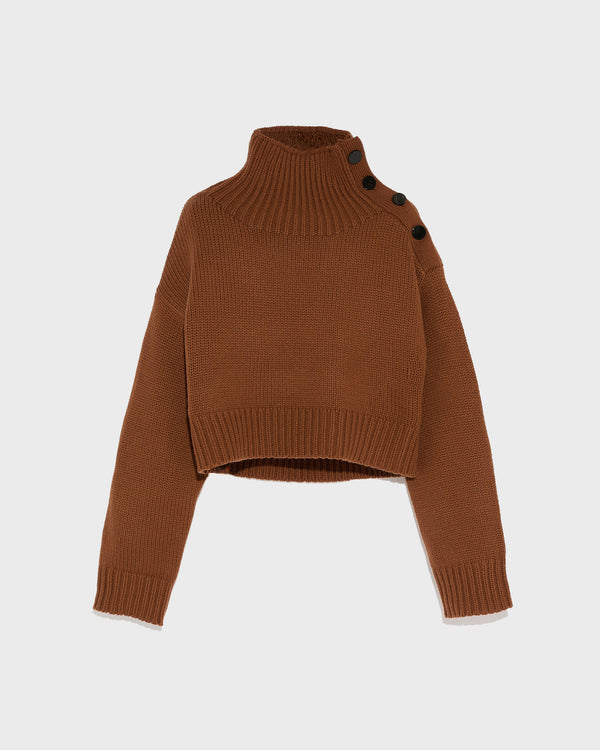 Cropped knit jumper-Yves Salomon-Winter sale & boxing day