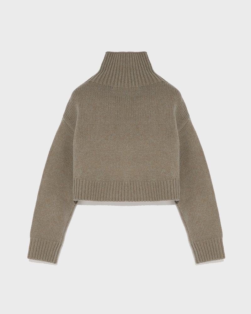 Cropped knit jumper-Yves Salomon-Winter sale & boxing day