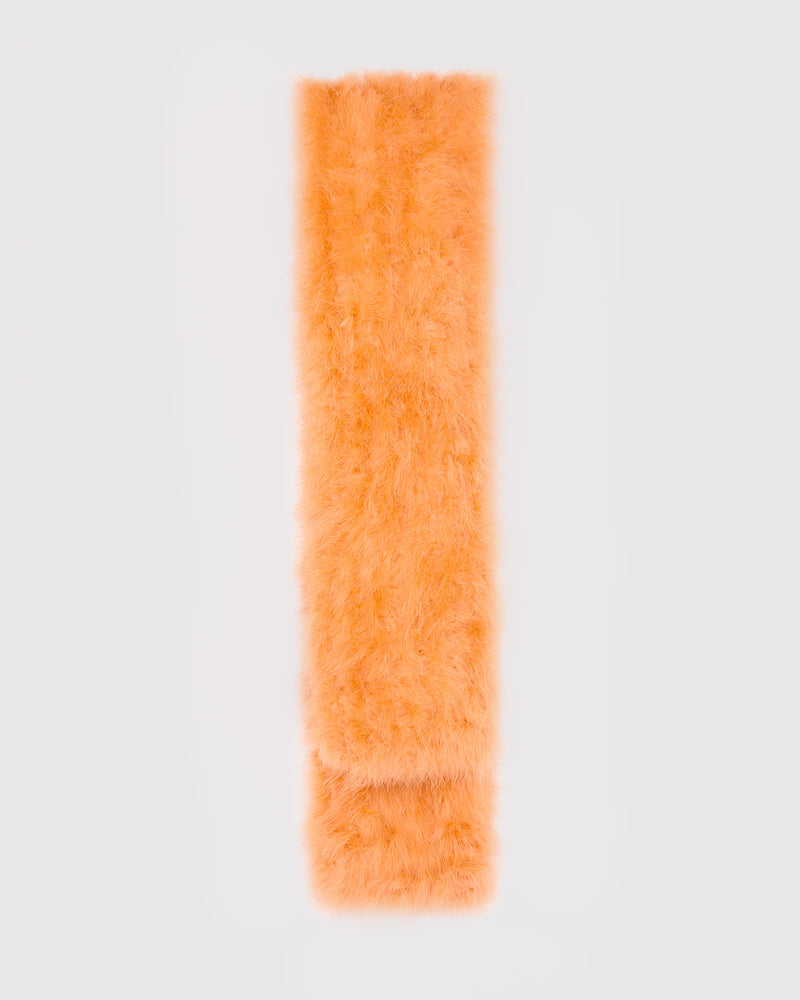 Long feather scarf