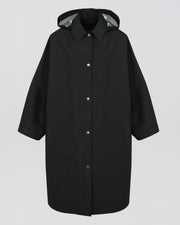 Cape-style parka in technical fabric