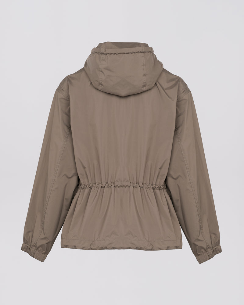 Short parka in waterproof fabric