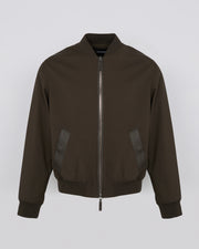 Waterproof wool-blend varsity jacket