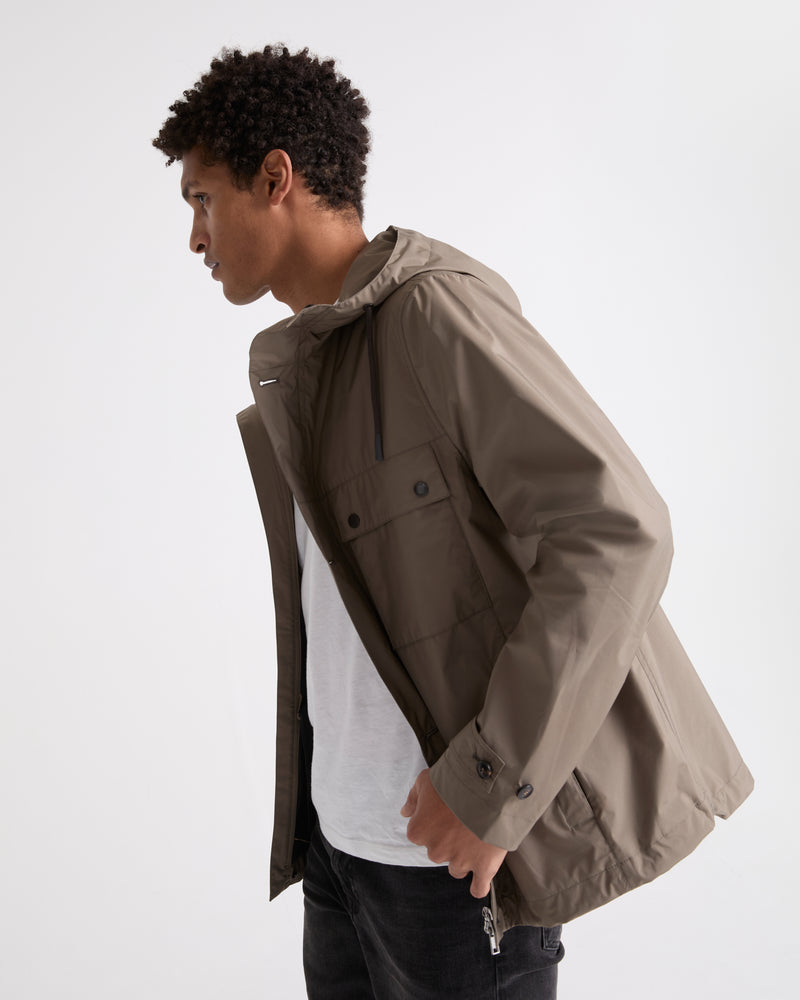 Waterproof fabric jacket - khaki - Yves Salomon