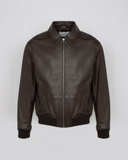 Leather aviator jacket