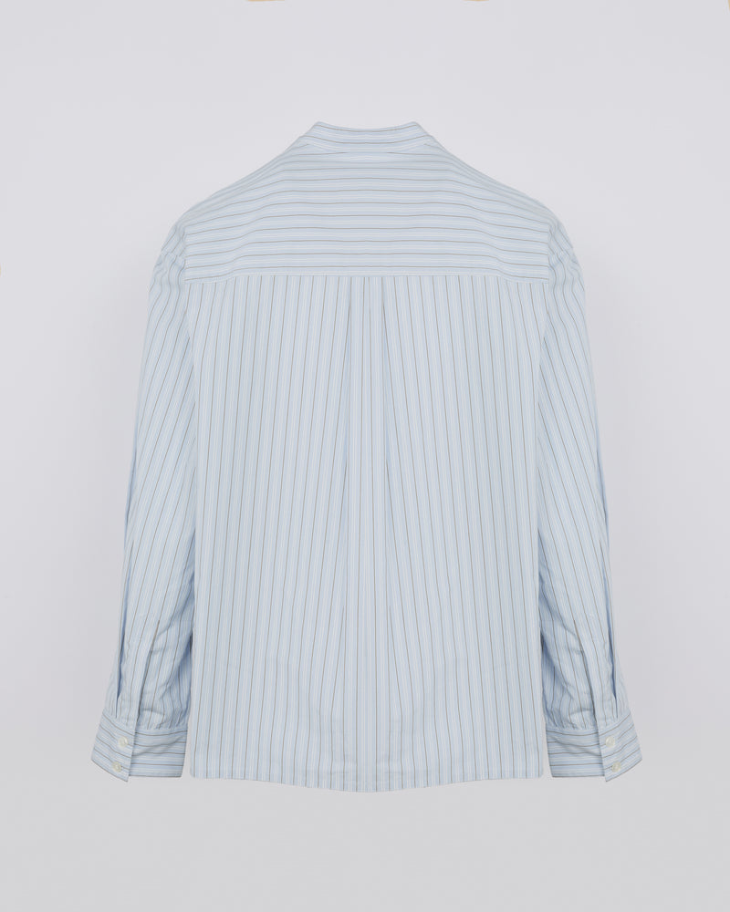 Striped cotton poplin blouse