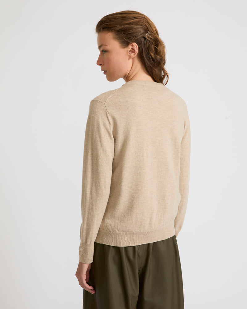 Wool-cashmere knit cardigan