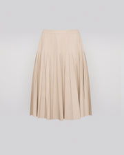 Pleated skirt in fine lamb leather