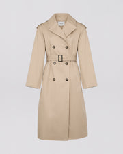 Cotton gabardine trench coat