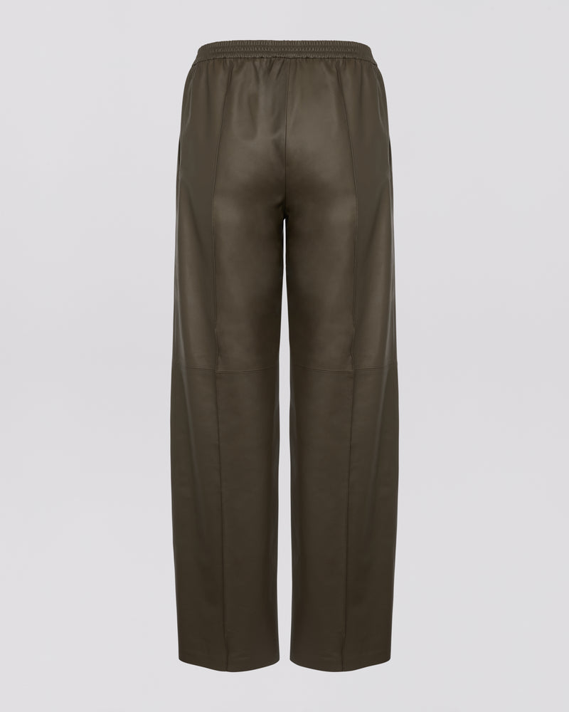 Fine lamb leather loose trousers