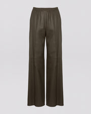 Fine lamb leather loose trousers