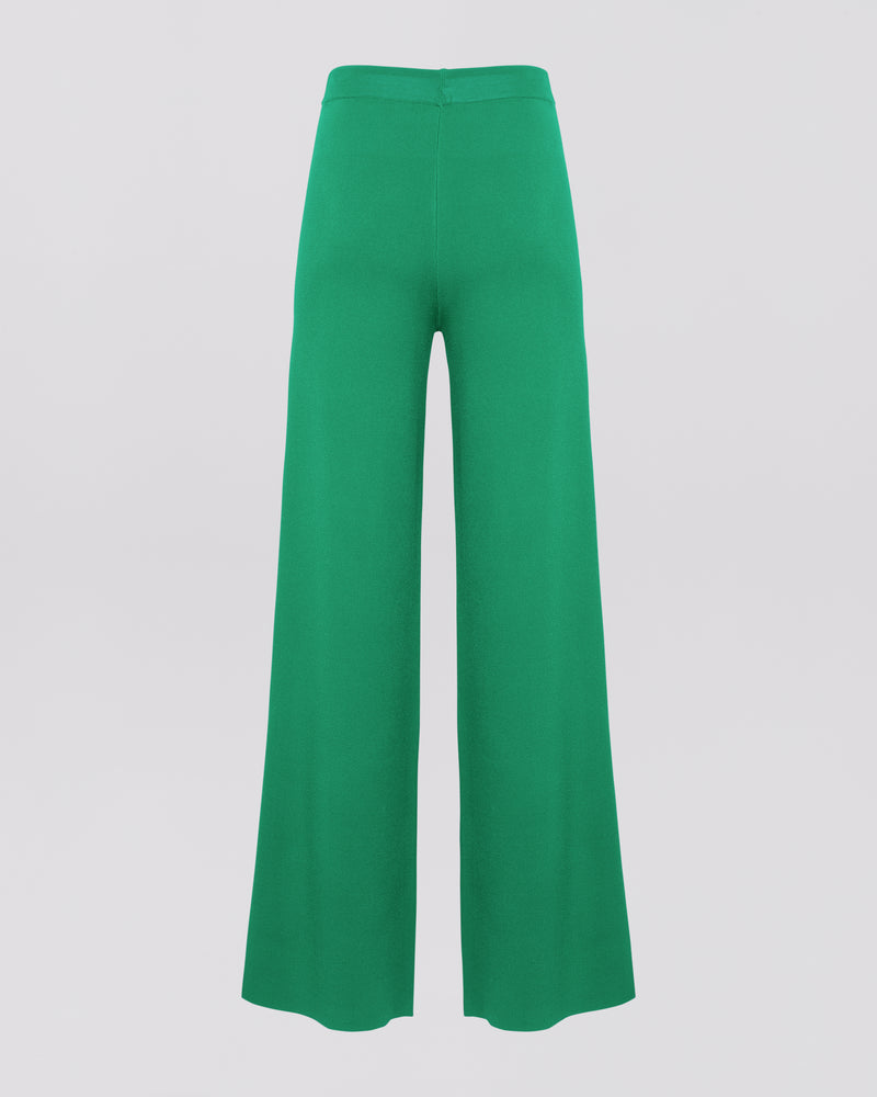 Knitted wide leg trousers