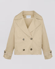 Cotton gabardine trench jacket