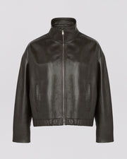 Lamb leather blouson