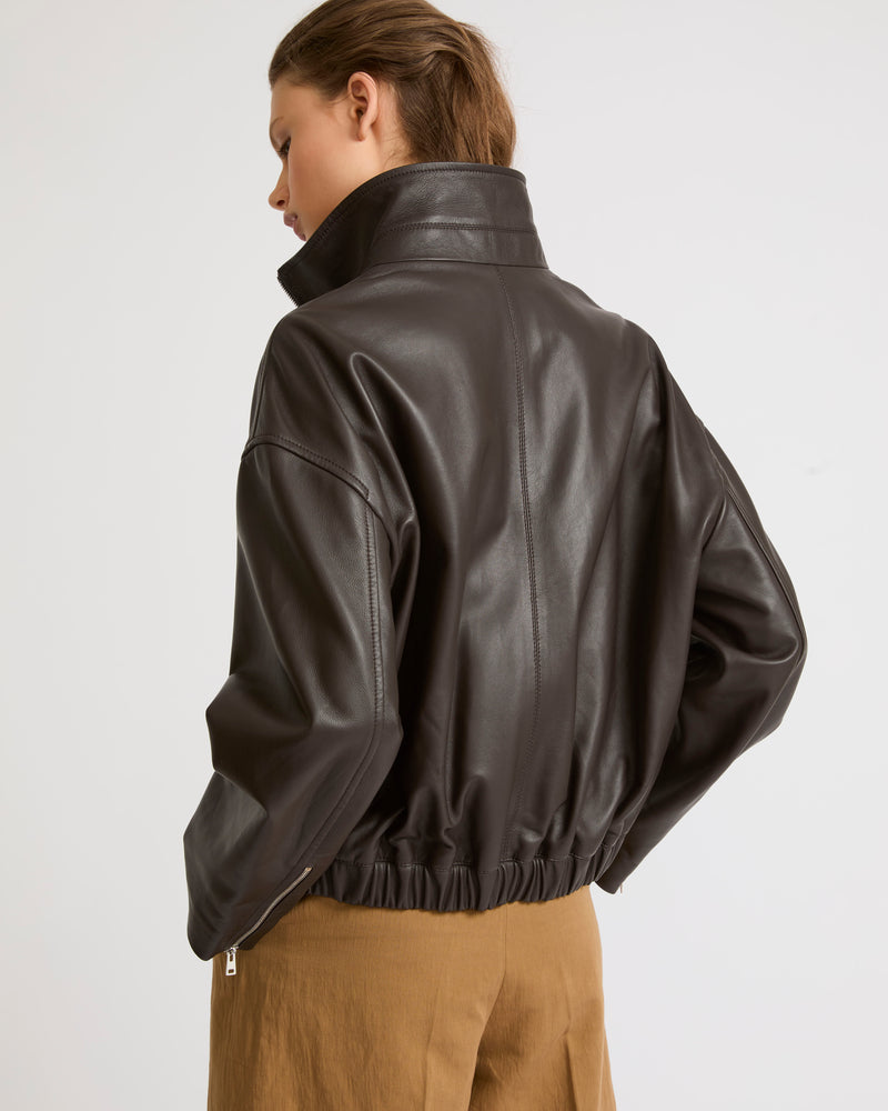 Lamb leather blouson