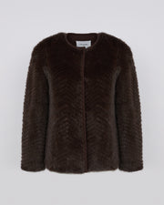 Merino knit and mink jacket