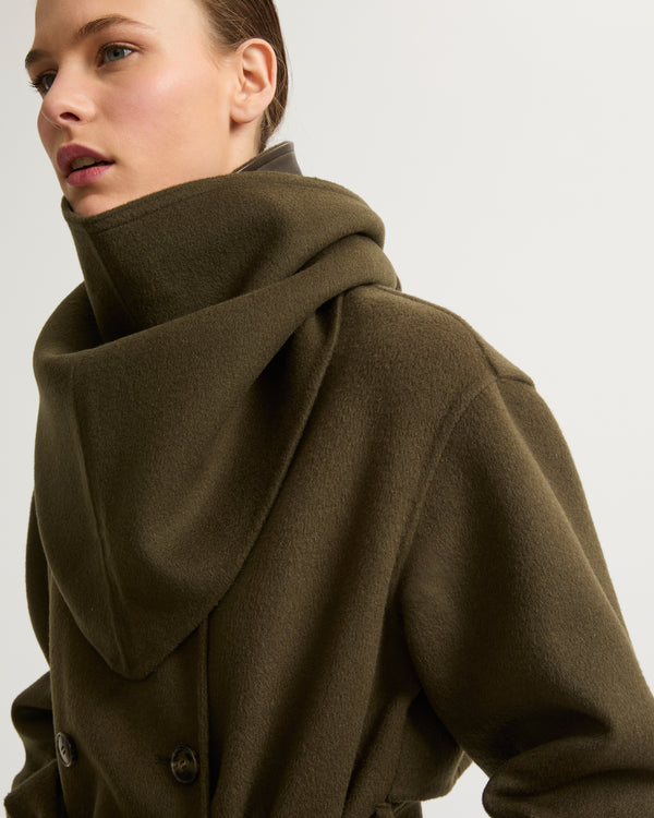 Cashmere wool scarf - khaki - Yves Salomon