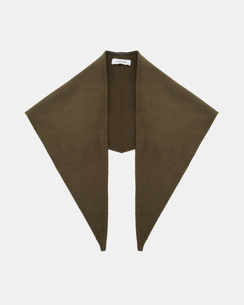 Cashmere wool scarf - khaki - Yves Salomon