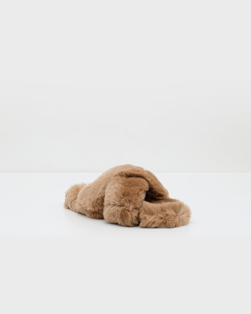 Rex rabbit fur slippers