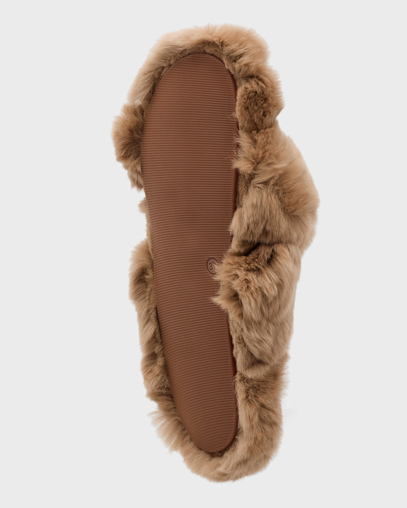 Rex rabbit fur slippers