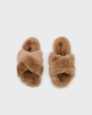 Rex rabbit fur slippers