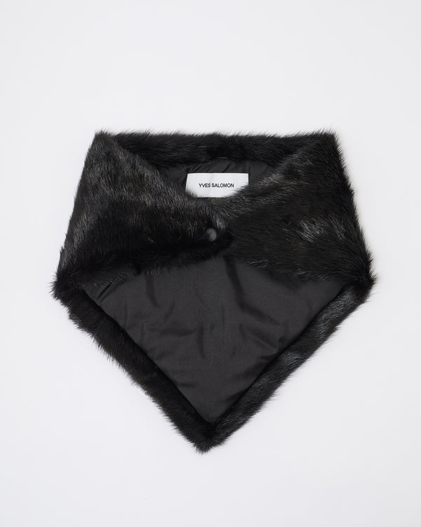 Mink bandana - black - Yves Salomon