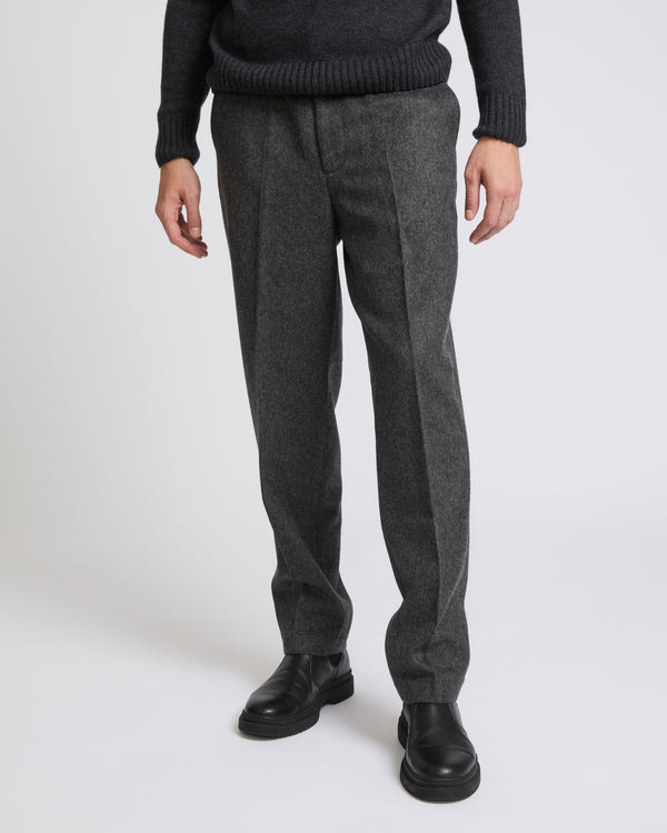 Wool chino trousers - grey - Yves Salomon