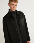 Workwear jacket in double-sided wool-cashmere fabric