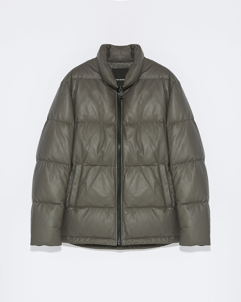 Leather down jacket-Yves Salomon-Winter sale & boxing day