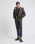 Silky shearling hoodie