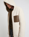 Reversible shearling hoodie