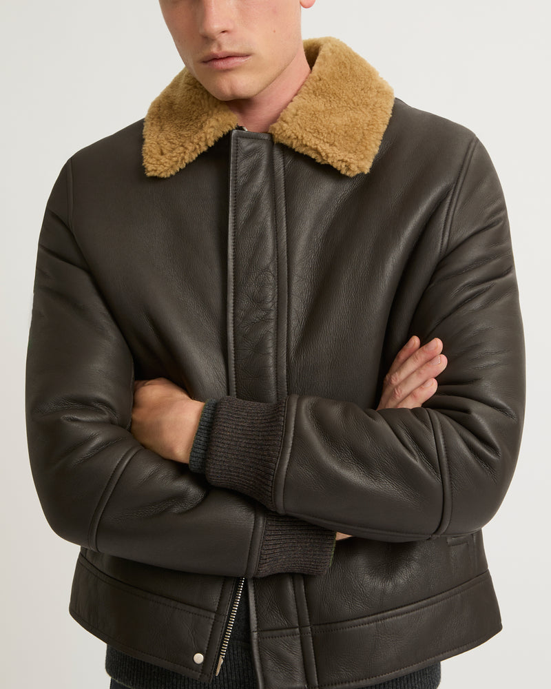 Silky shearling jacket