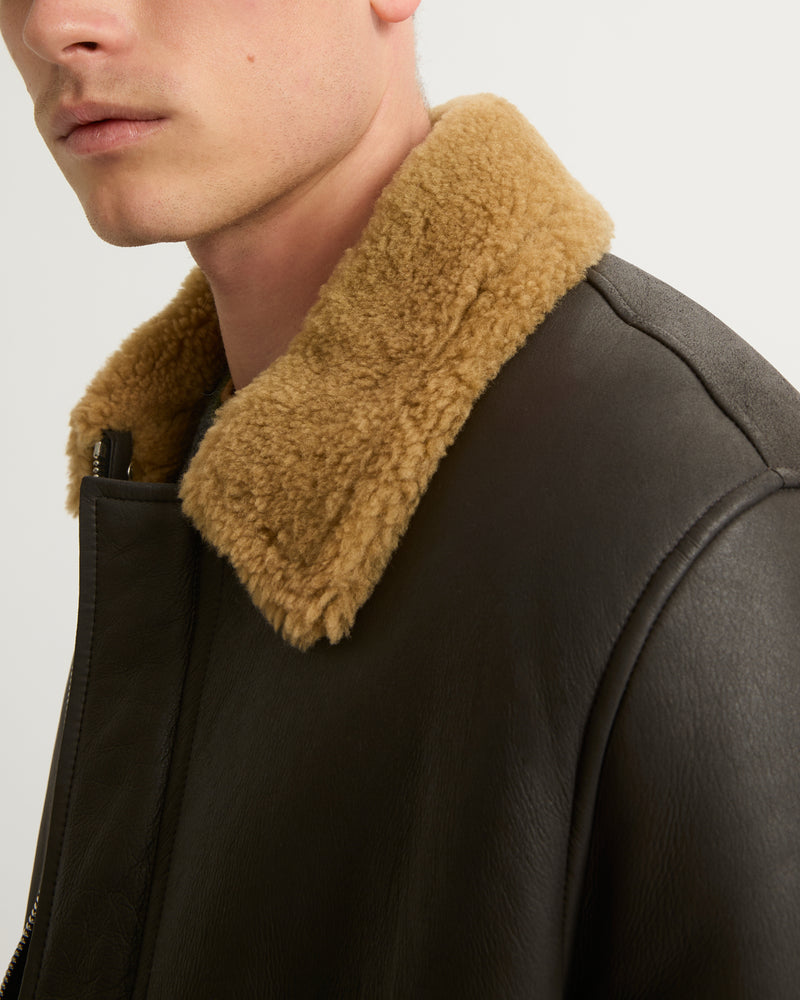 Silky shearling jacket