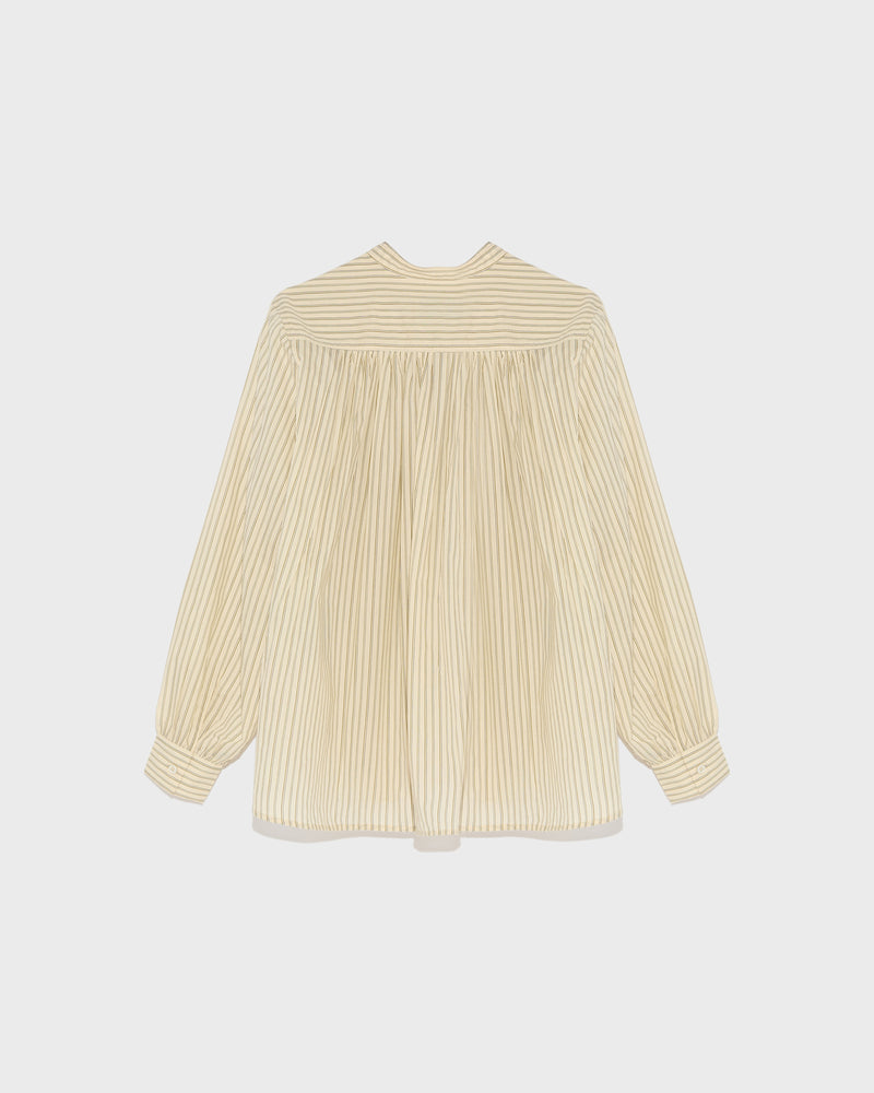 Pleated cotton-blend shirt-Yves Salomon-Winter sale & boxing day