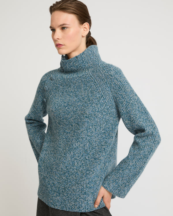 Cashmere funnel neck jumper-Yves Salomon-Winter sale & boxing day