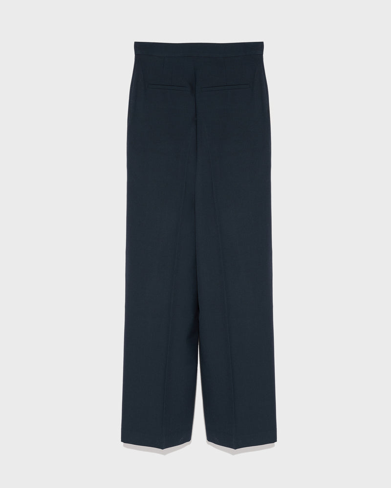 Straight trousers in wool gabardine fabric-Yves Salomon-Winter sale & boxing day