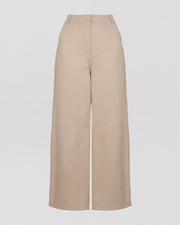 Straight trousers in lambskin leather