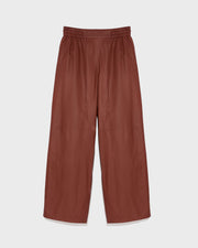 Wide-leg trousers in thin lambskin leather