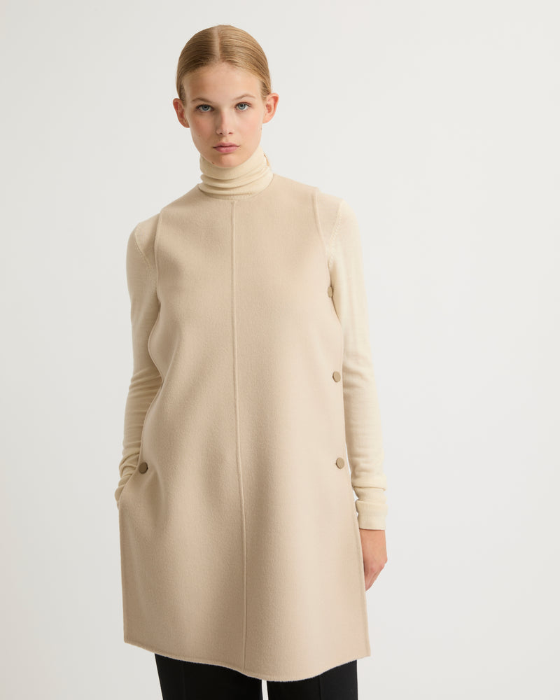 Short double-sided cashmere blend dress-Yves Salomon-Winter sale & boxing day